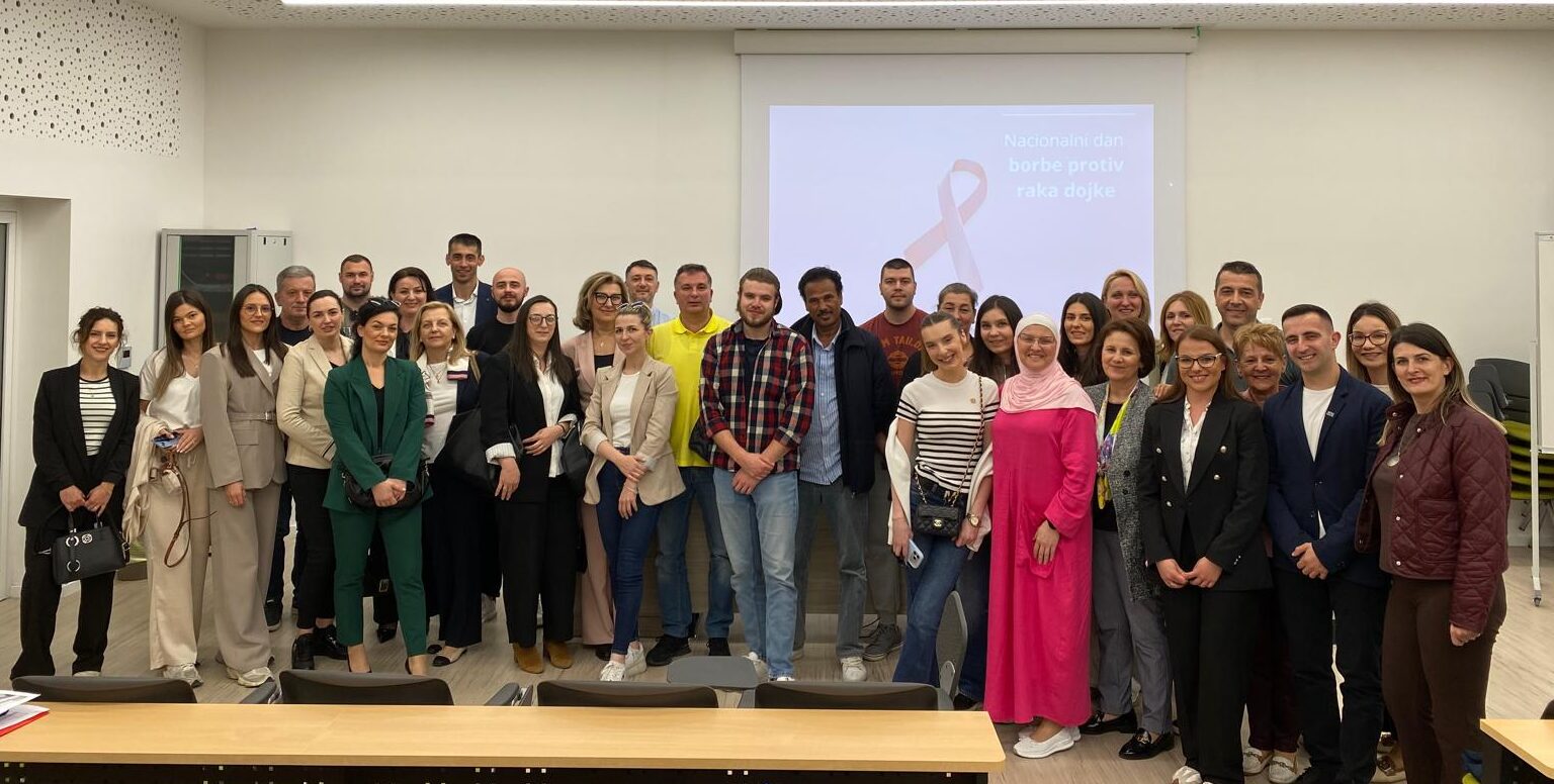 U okviru Kantonalnog/Županijskog programa ranog otkrivanja raka dojke (2023–2026) organizovana i provedena edukacija zdravstvenih radnika iz novih mamografskih jedinica